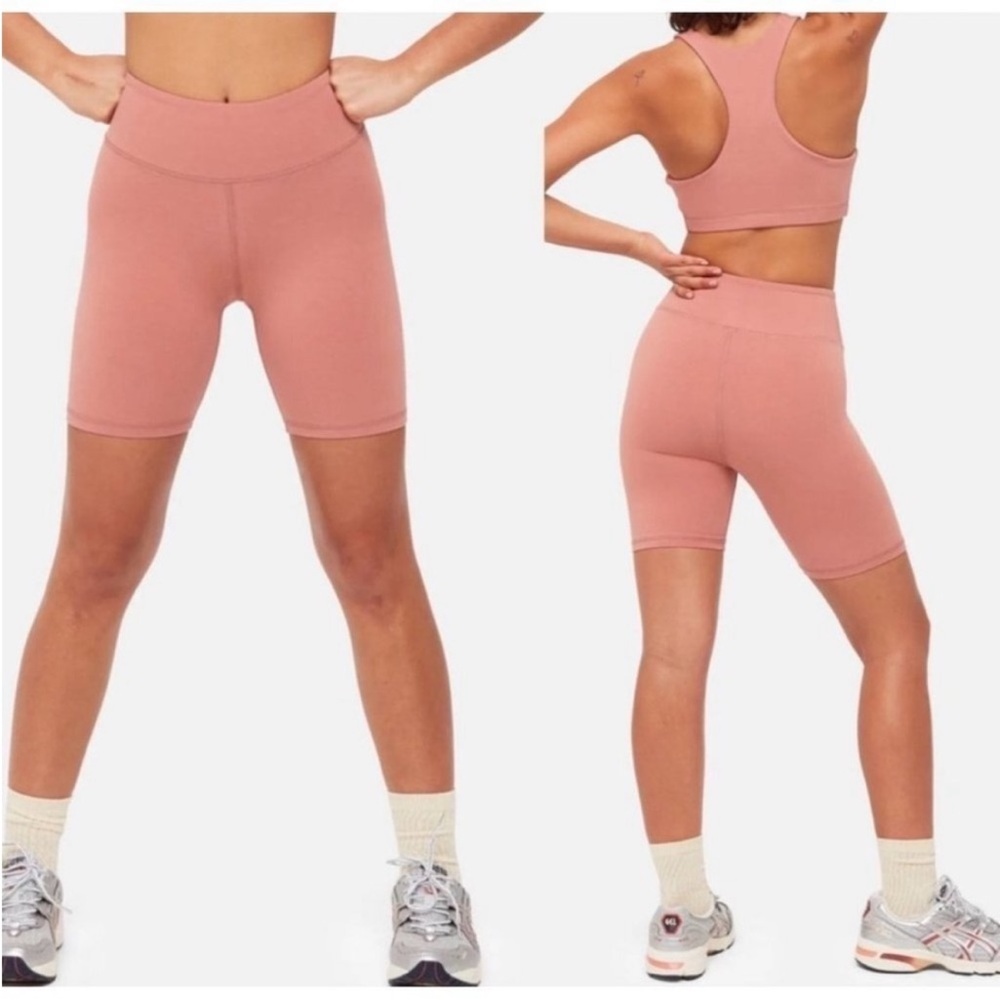 NEW MATE THE LABEL Organic Stretch Biker Shorts color Ros size XS